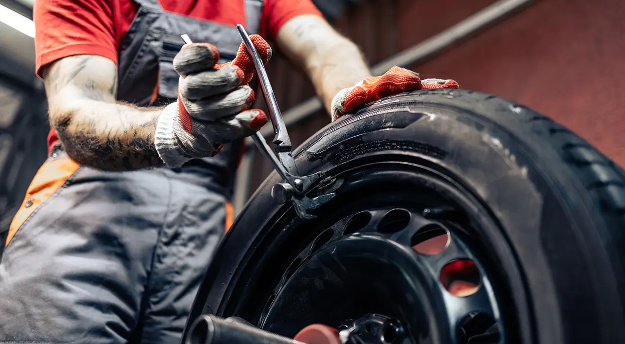 Монтаж колеса